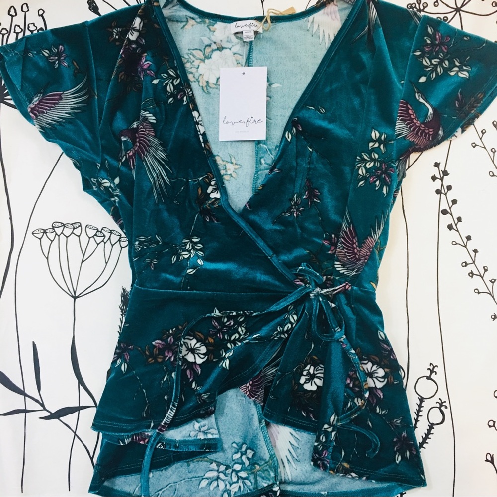 Velvety Wrap Top